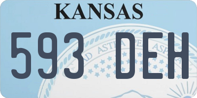 KS license plate 593DEH