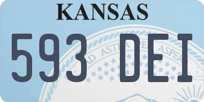 KS license plate 593DEI