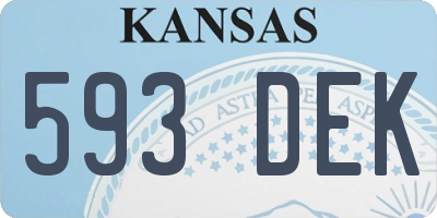 KS license plate 593DEK