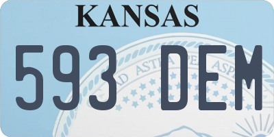 KS license plate 593DEM