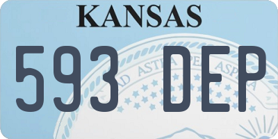 KS license plate 593DEP