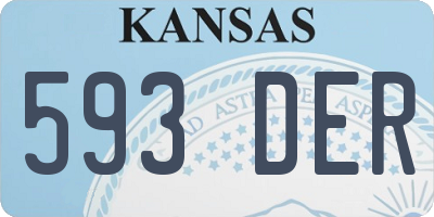 KS license plate 593DER