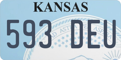 KS license plate 593DEU