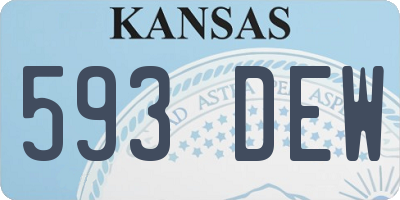 KS license plate 593DEW