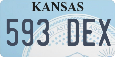 KS license plate 593DEX