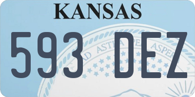 KS license plate 593DEZ