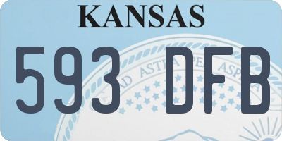 KS license plate 593DFB
