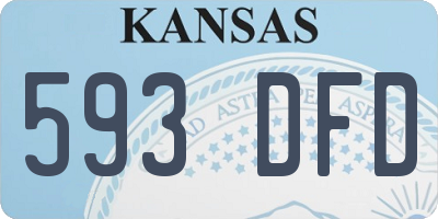 KS license plate 593DFD