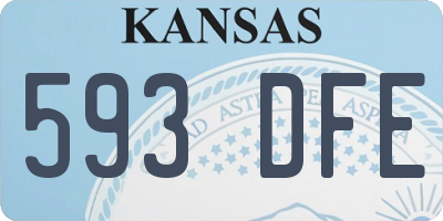 KS license plate 593DFE