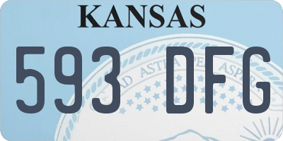 KS license plate 593DFG