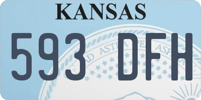 KS license plate 593DFH