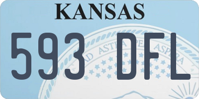 KS license plate 593DFL