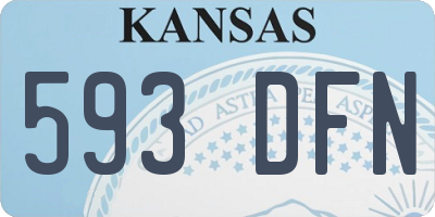KS license plate 593DFN