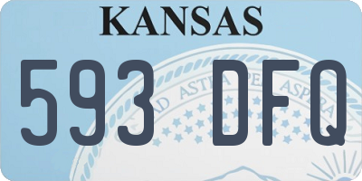 KS license plate 593DFQ