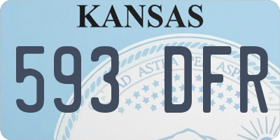 KS license plate 593DFR