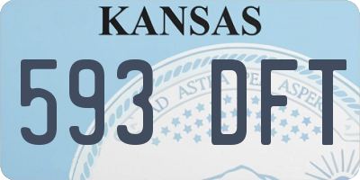 KS license plate 593DFT