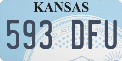KS license plate 593DFU