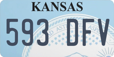 KS license plate 593DFV