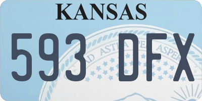 KS license plate 593DFX