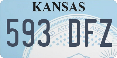 KS license plate 593DFZ