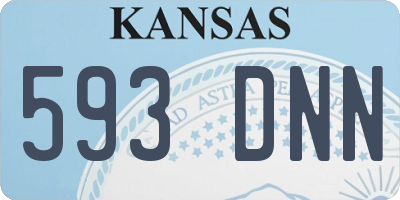 KS license plate 593DNN