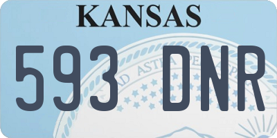 KS license plate 593DNR