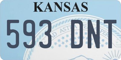 KS license plate 593DNT