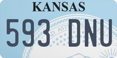 KS license plate 593DNU