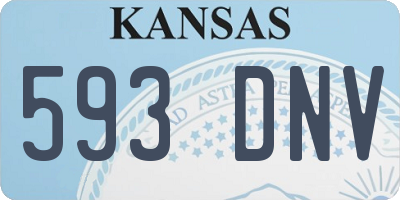 KS license plate 593DNV