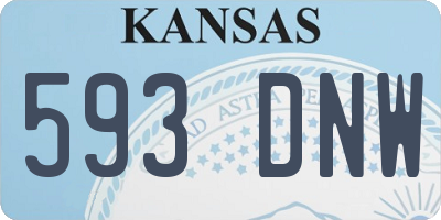 KS license plate 593DNW