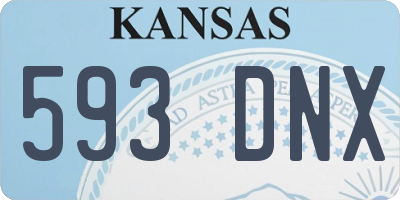 KS license plate 593DNX