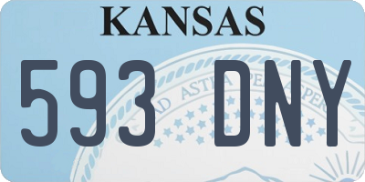 KS license plate 593DNY