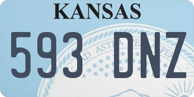 KS license plate 593DNZ