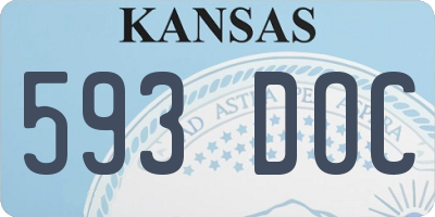 KS license plate 593DOC