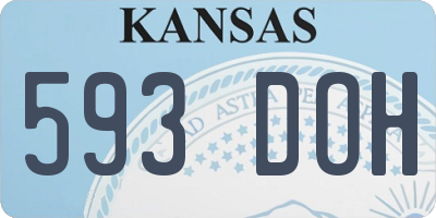 KS license plate 593DOH
