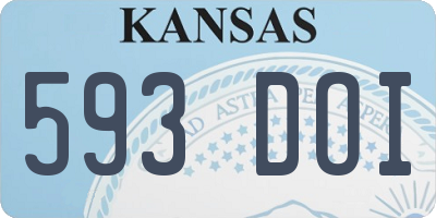 KS license plate 593DOI