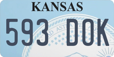 KS license plate 593DOK
