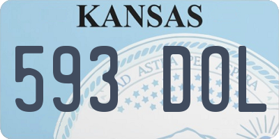 KS license plate 593DOL
