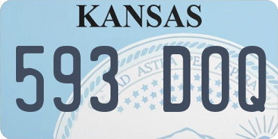 KS license plate 593DOQ