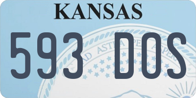 KS license plate 593DOS