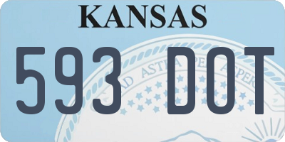 KS license plate 593DOT