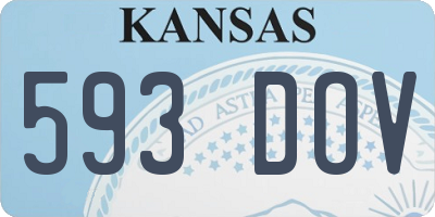 KS license plate 593DOV
