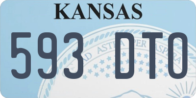 KS license plate 593DTO