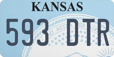 KS license plate 593DTR