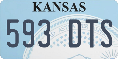 KS license plate 593DTS