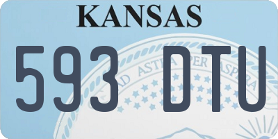 KS license plate 593DTU