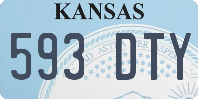 KS license plate 593DTY
