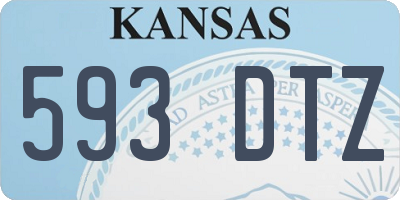 KS license plate 593DTZ