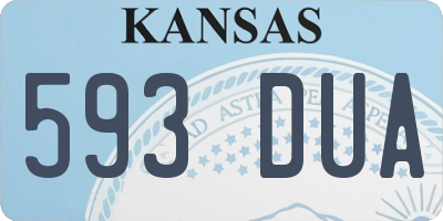 KS license plate 593DUA