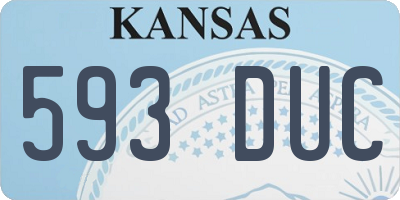 KS license plate 593DUC